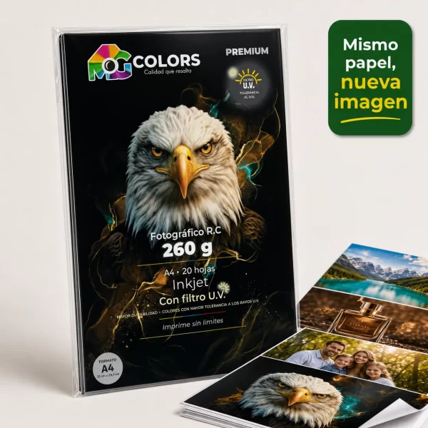 Papel Fotográfico RC + Satin 260 Gr 20 hojas