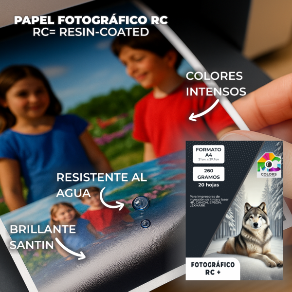 Papel Fotográfico RC + Satin 260 Gr 20 hojas - Image 2