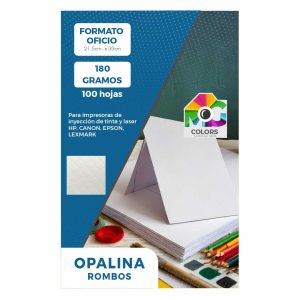 Paquete Opalina Rombos Oficio 180 gramos