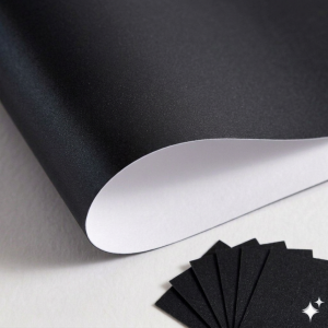 Cartulina Mirellada o Glitter Negra Pliego 220 gramos 68cmx98cm