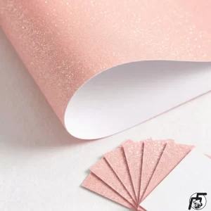 Cartulina Mirellada o Glitter Palo de Rosa Pliego 220 gramos 70*100cm