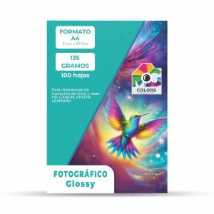 Papel Fotográfico Brillante 135 Gr A4 x 100 hojas