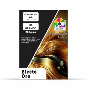 Vinilo Holografico Dorado  Inkjet 135 gramos