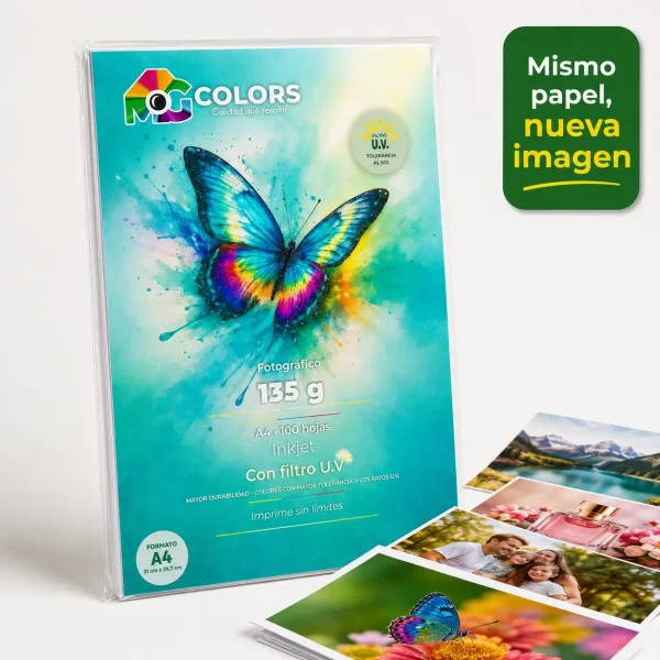Papel Fotográfico Brillante 135 Gr A4 x 100 hojas