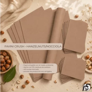 Cartulina Crush Hanzelnuts/Nocciola 250 Gramos Pliego 70cm X 100cm