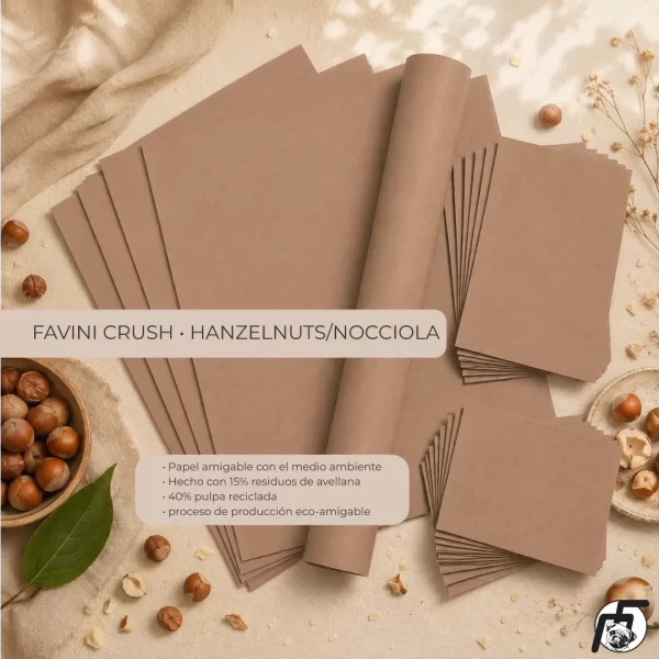 Cartulina Crush Hanzelnuts/Nocciola 250 Gramos Pliego 70cm X 100cm