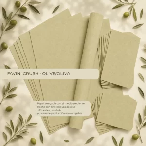 Cartulina Crush Olive/Oliva 250 Gramos Pliego 70cm X 100cm