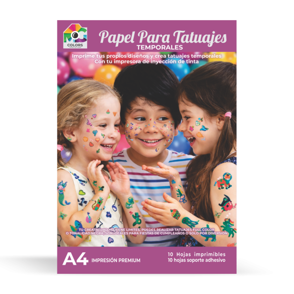 Papel para tatuajes temporales A4 x 10 hojas