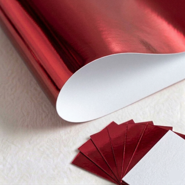Cartulina Espejo o Metalizada Roja 240 Gr (70cm x 100cm)