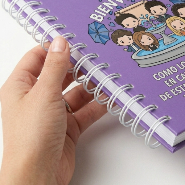 Caja de anillos doble oo Blanca 16 mm 50 tiras 22 loops Blanca (80 Hojas)