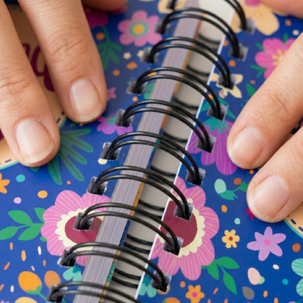 Caja de anillos doble oo Negro 16 mm 50 tiras 22 loops (80 Hojas)