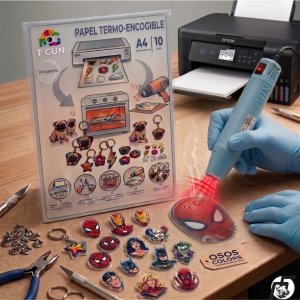 Termoencogible tamaño A4 • Transparente • Paquete x 10 hojas