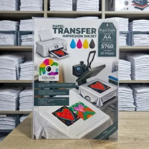 Papel transfer Ropa clara Tamaño A4 • Paquete 20 hojas