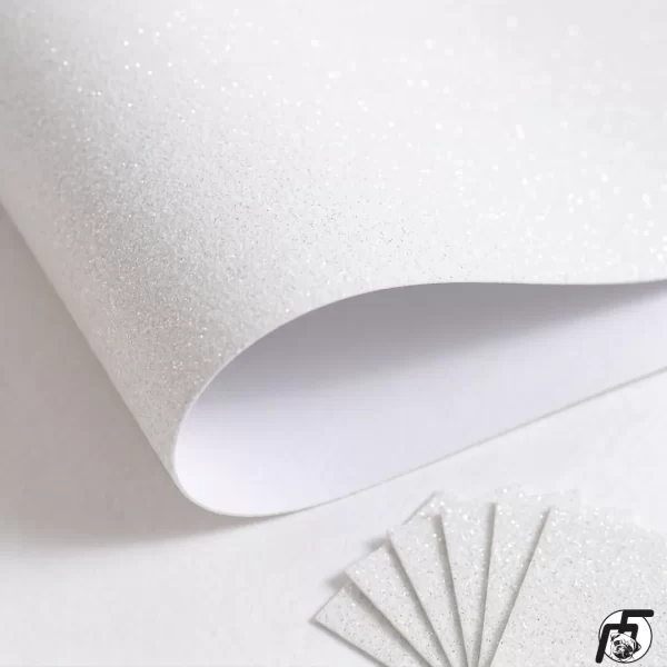 Mirellada • Cartulina o Glitter Blanca Pliego 200 gramos 70*100cm