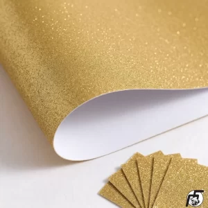 Cartulina Mirellada o Glitter Dorada Pliego 220 gramos 70*100cm
