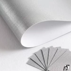 Cartulina Mirellada o Glitter Plateada Pliego 220 gramos 70*100cm