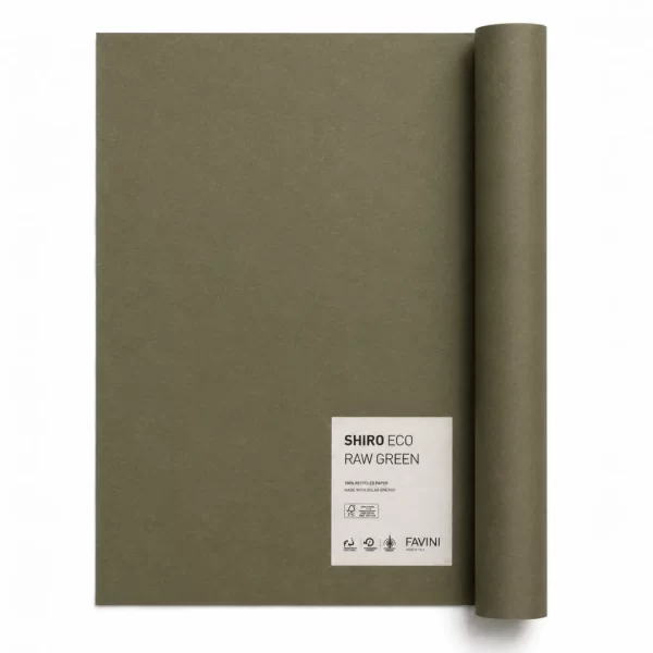 Shiro Echo Raw Green 250 Gr • Pliego 70cm * 100cm