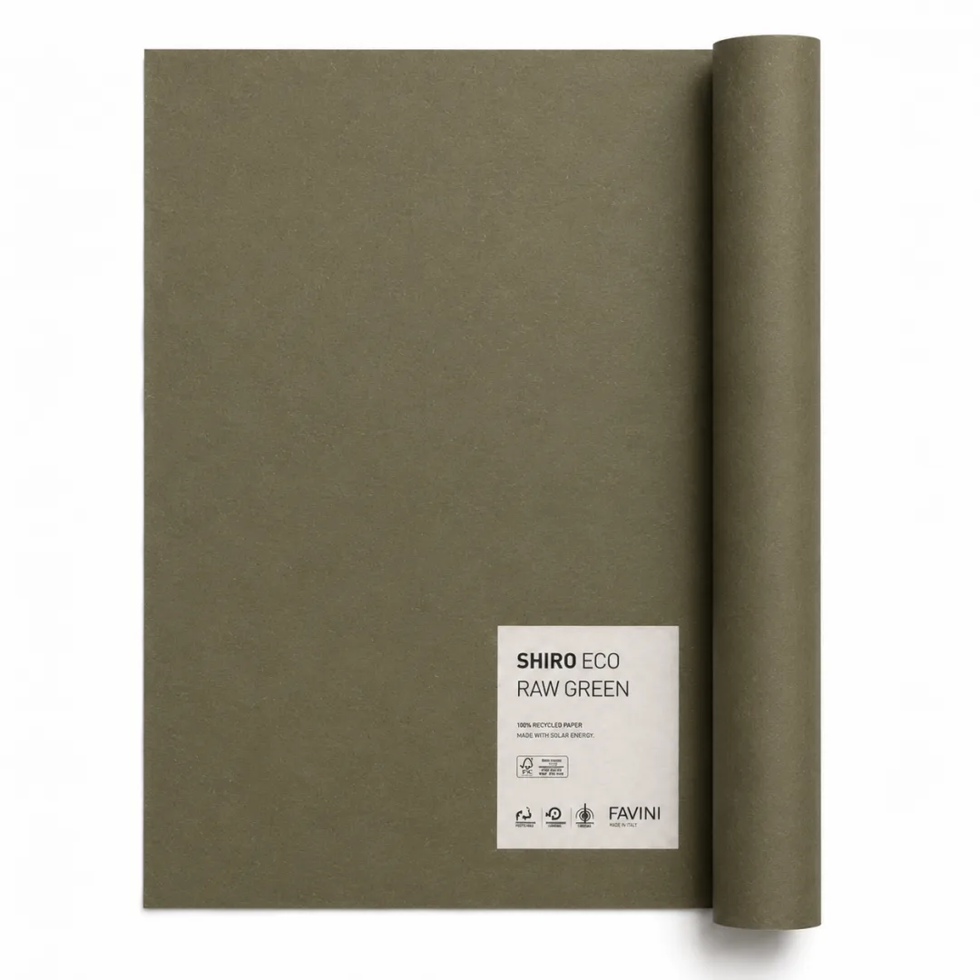Shiro Echo Raw Green 250 Gr • Pliego 70cm * 100cm