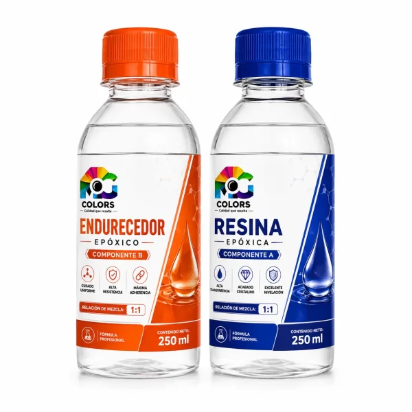 Resina Epóxica MG 1:1 – Kit 500 ml (250 ml Resina + 250 ml Endurecedor)