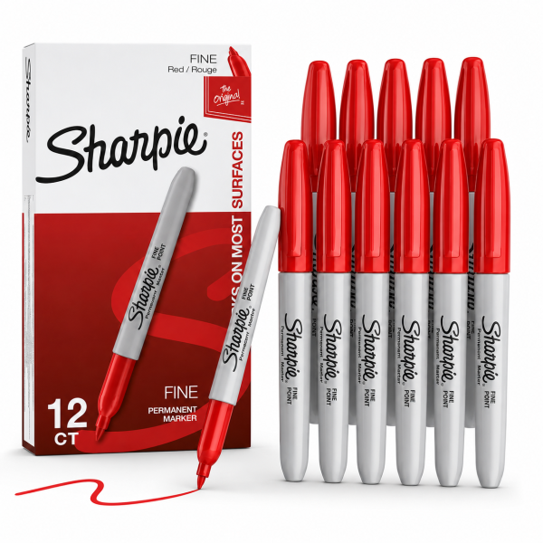 Sharpie caja *12 unidades rojo