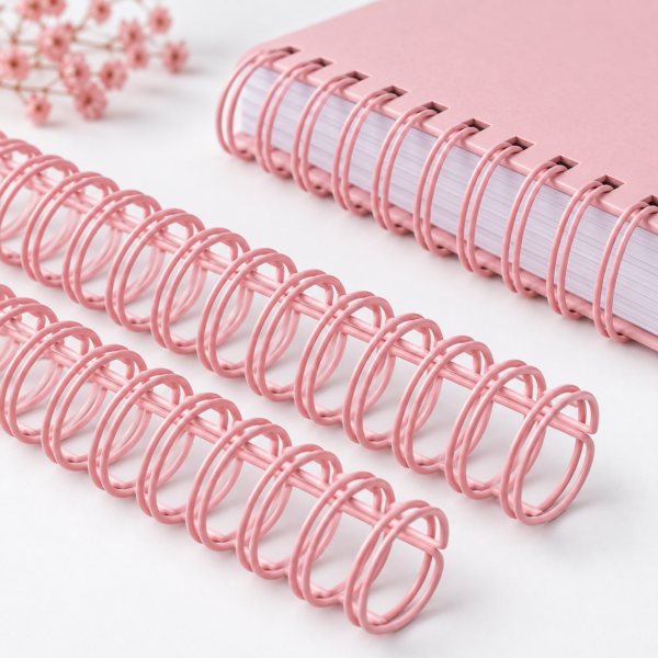 tiras de anillos doble oo Rosa 19 mm 6 tiras 64 loops (120 Hojas)