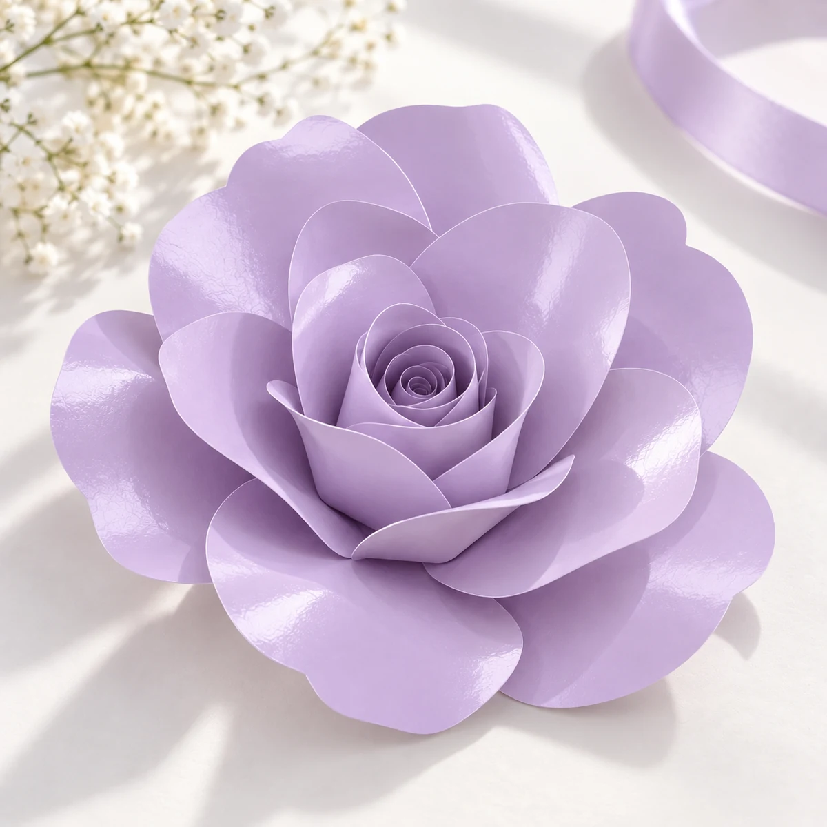 Aplicación creativa elaborada con Cartulina Encanto Lavanda